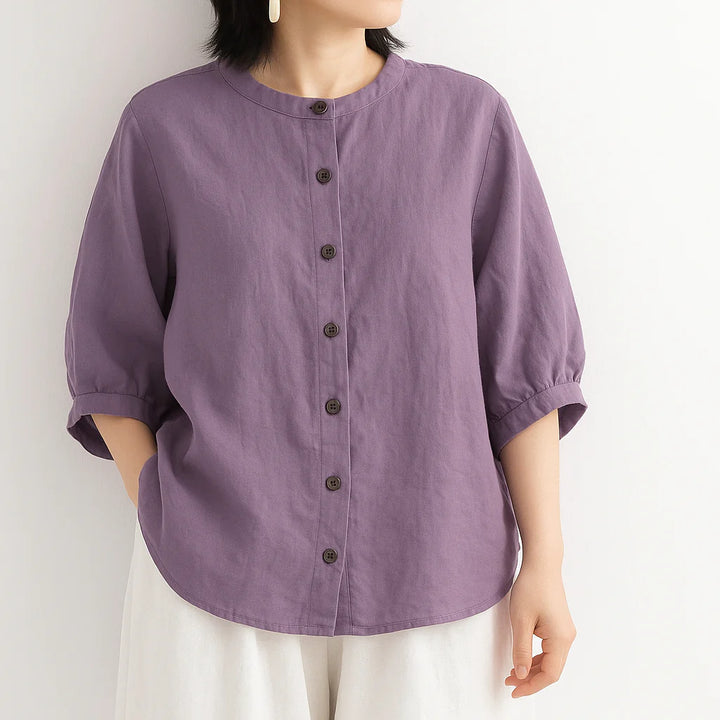Cora Women's Shirt | Relaxed Fit Linen Blouse, Breathable & Comfortable