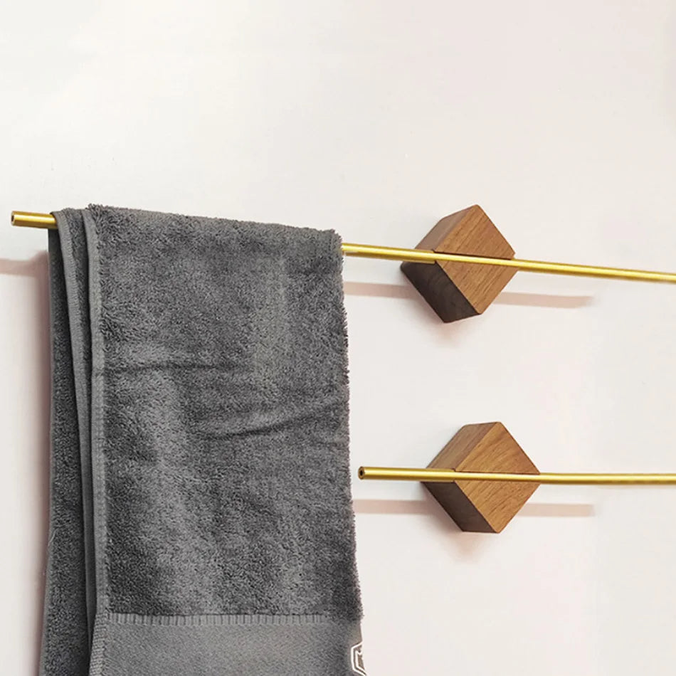 Woodsman Towel Bar | Natural Wood Finish