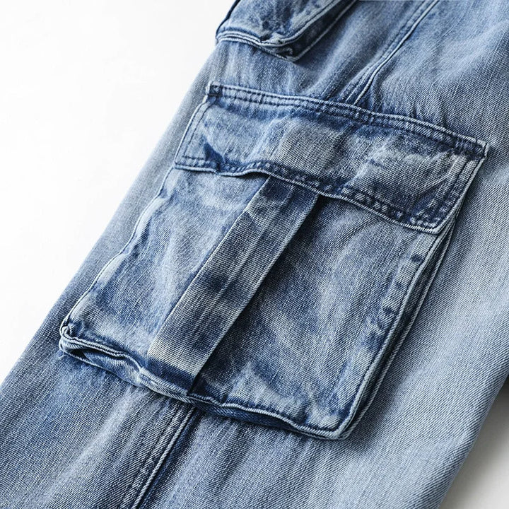 Duke Men's Cargo Pants | Relaxed Fit Denim
