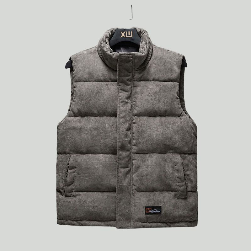 Veltura Women's Quilted Vest | Lightweight Corduroy with Turtleneck