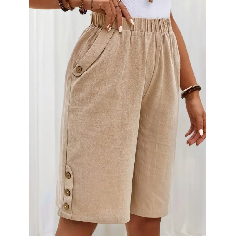 Lena Women's Summer Shorts | Soft-Touch Weave, Relaxed Fit