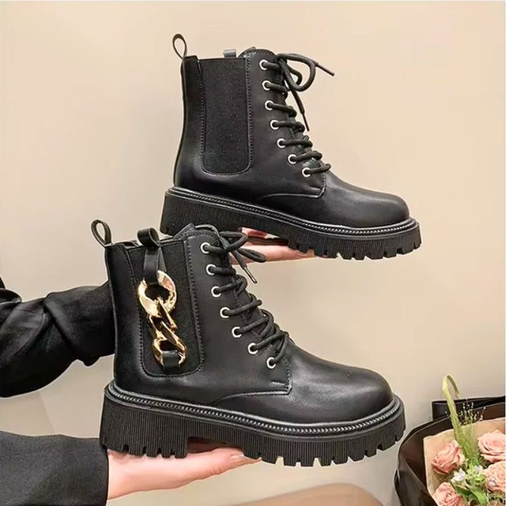 Maya Women's Platform Boots | Premium Leather, Edgy Design
