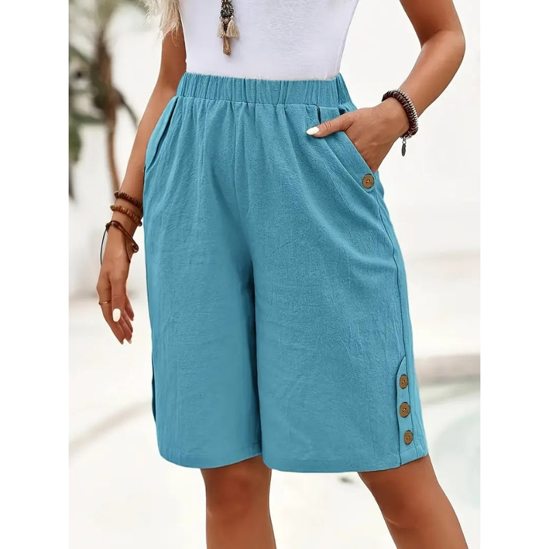 Lena Women's Summer Shorts | Soft-Touch Weave, Relaxed Fit