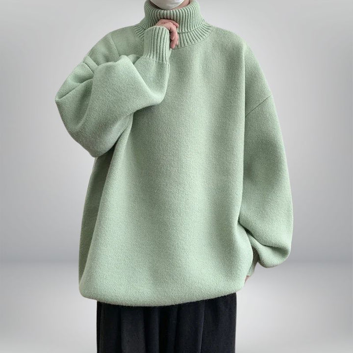 Jade Unisex Turtleneck Sweater | Cozy Knit Design