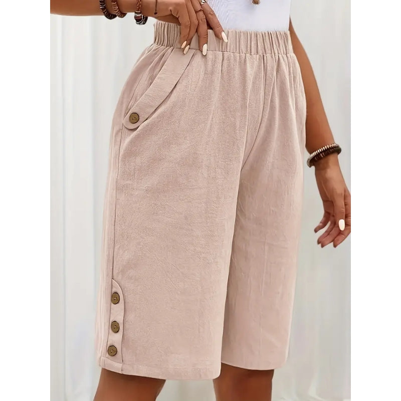 Lena Women's Summer Shorts | Soft-Touch Weave, Relaxed Fit