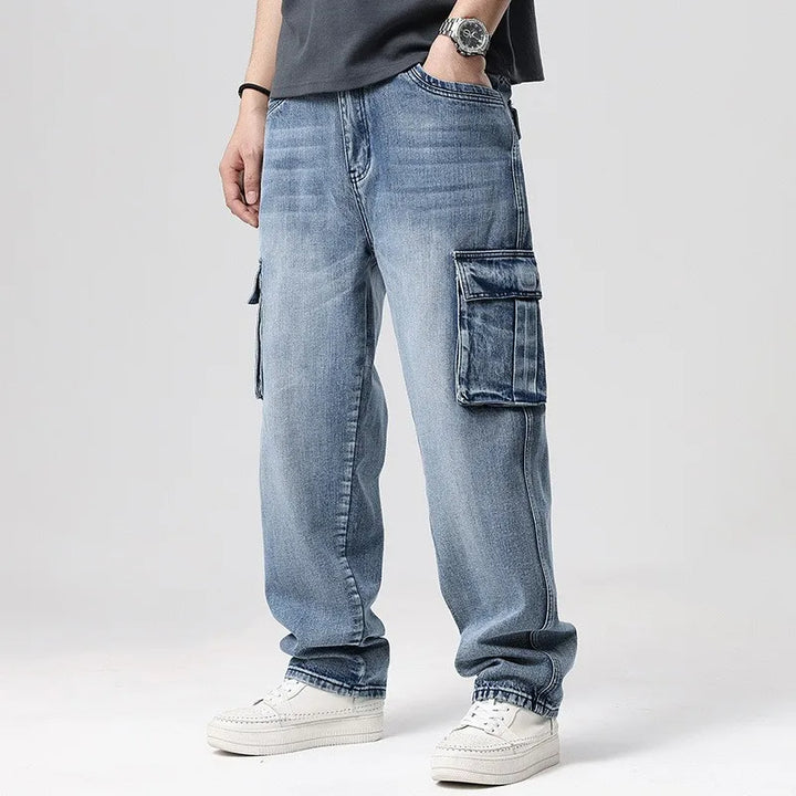 Duke Men's Cargo Pants | Relaxed Fit Denim