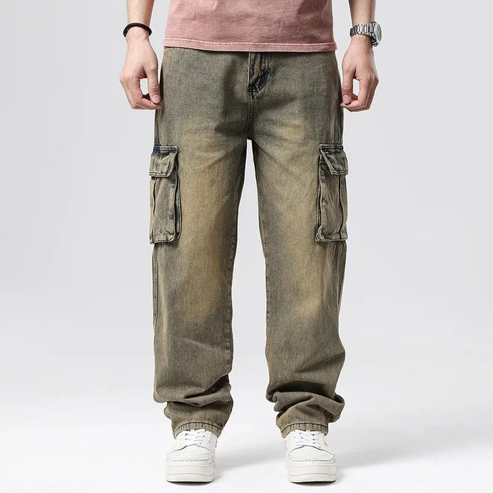 Duke Men's Cargo Pants | Relaxed Fit Denim