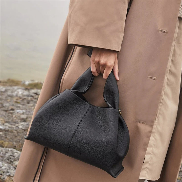 Elysian Women's Handbag | Premium PU, Elegant Ruched Design