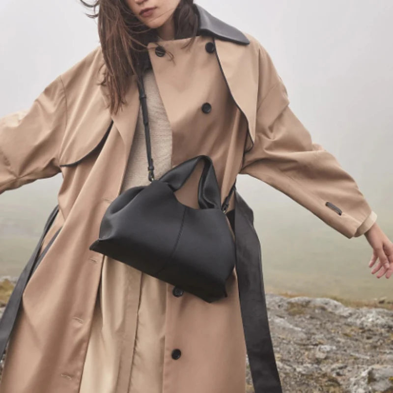 Elysian Women's Handbag | Premium PU, Elegant Ruched Design