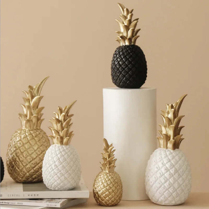 Elysian Golden Pineapple Home Decor | Handcrafted Resin, Elegant Wall Accent