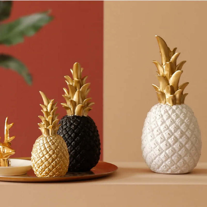 Elysian Golden Pineapple Home Decor | Handcrafted Resin, Elegant Wall Accent