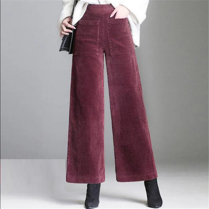 Lara Women's Wide Leg Pants | Soft Cotton Blend, High Waisted