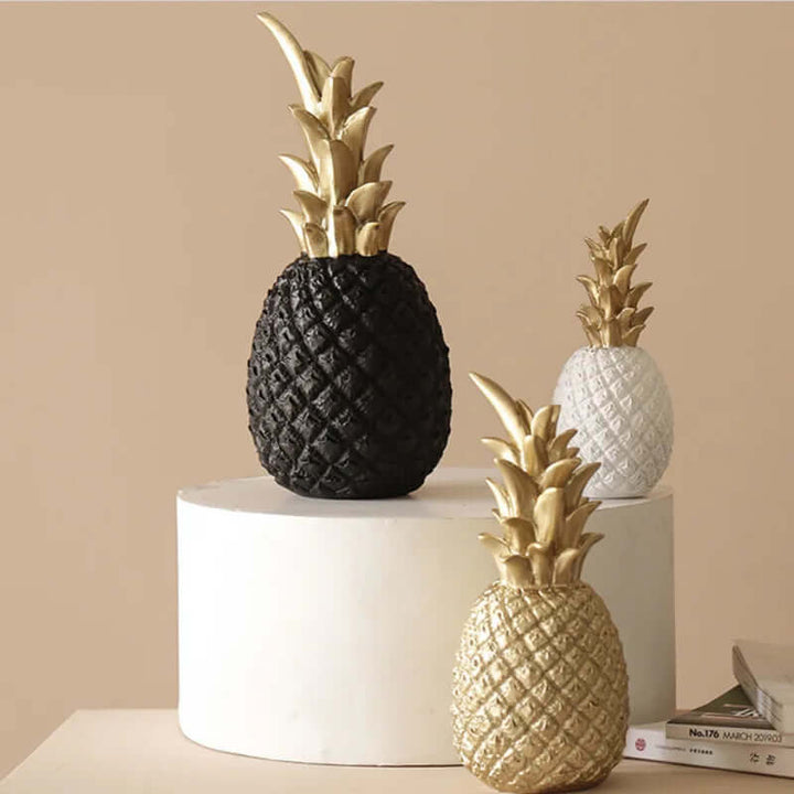 Elysian Golden Pineapple Home Decor | Handcrafted Resin, Elegant Wall Accent