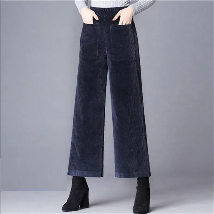Lara Women's Wide Leg Pants | Soft Cotton Blend, High Waisted