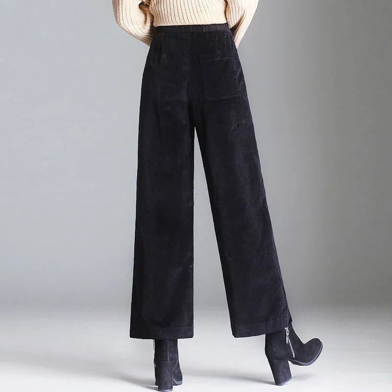 Lara Women's Wide Leg Pants | Soft Cotton Blend, High Waisted