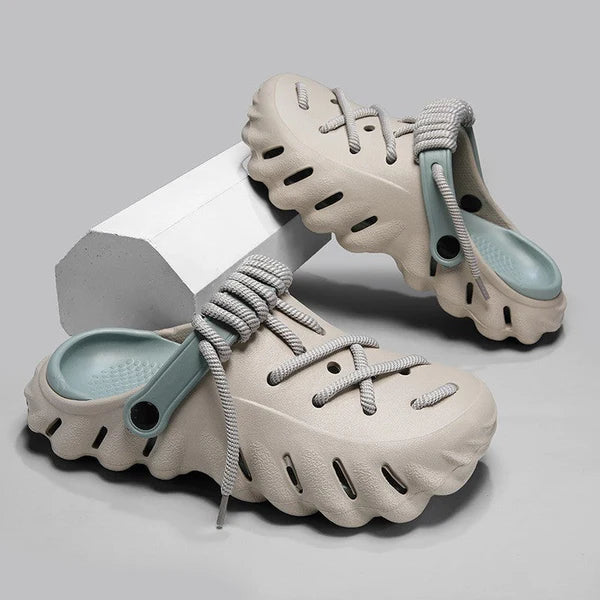 Brevon Women's Clogs | Customizable Laced Design, Lightweight Foam