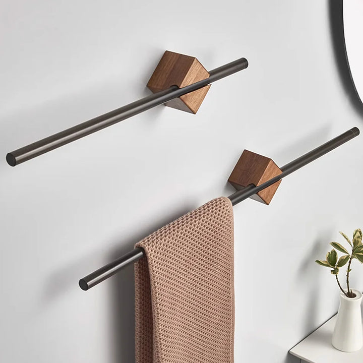 Woodsman Towel Bar | Natural Wood Finish