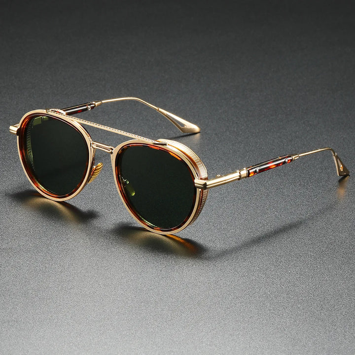 Ava Women's 80s Sunglasses | Lightweight Alloy Frame, Round Shape