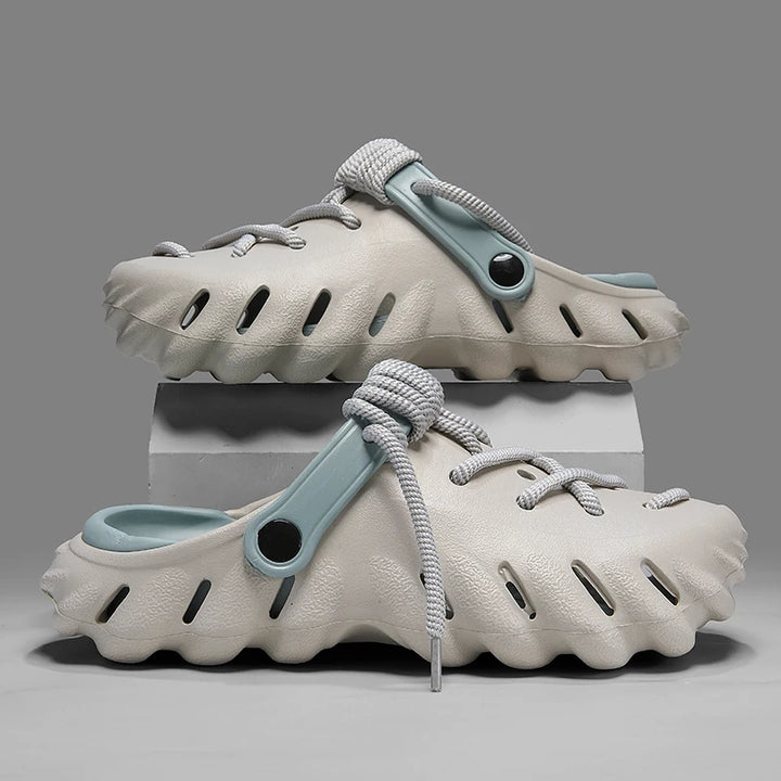 Brevon Women's Clogs | Customizable Laced Design, Lightweight Foam