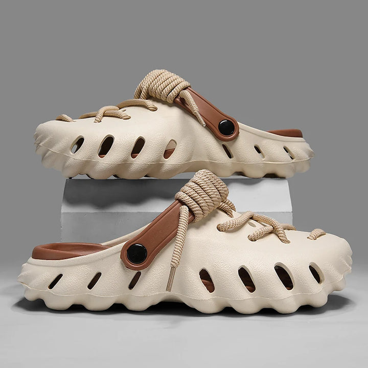 Brevon Women's Clogs | Customizable Laced Design, Lightweight Foam