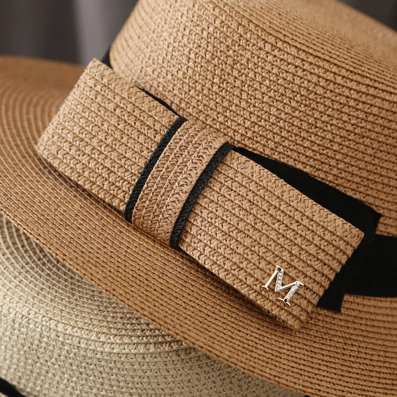 Malletto Women's Bowknot Sun Hat | Elegant Wide Brim for Beach and Summer Wear