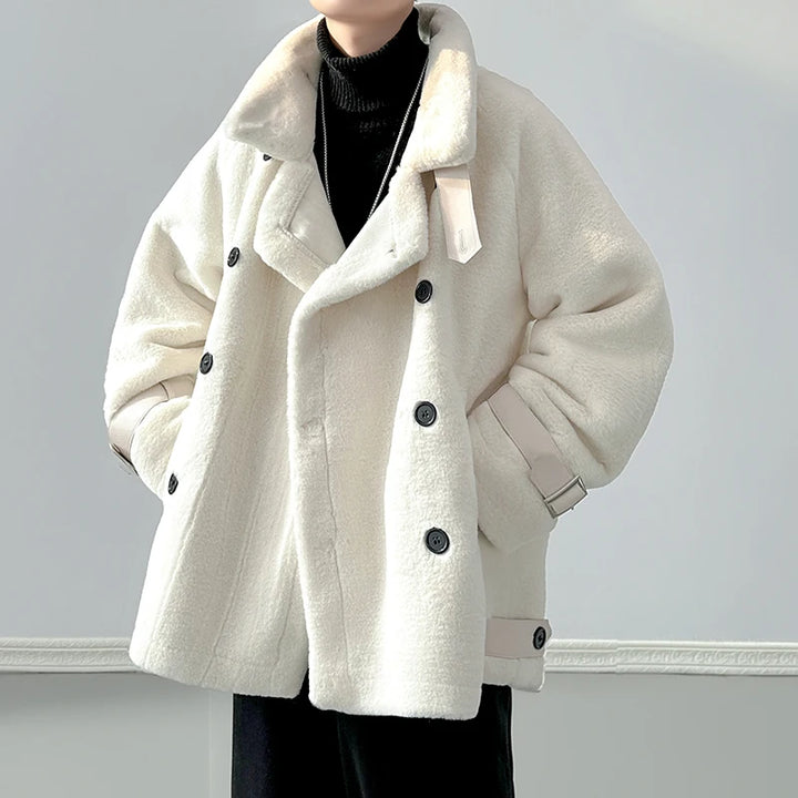 Milo Women's Trench Coat | Premium Lamb Wool, Double-Breasted Design