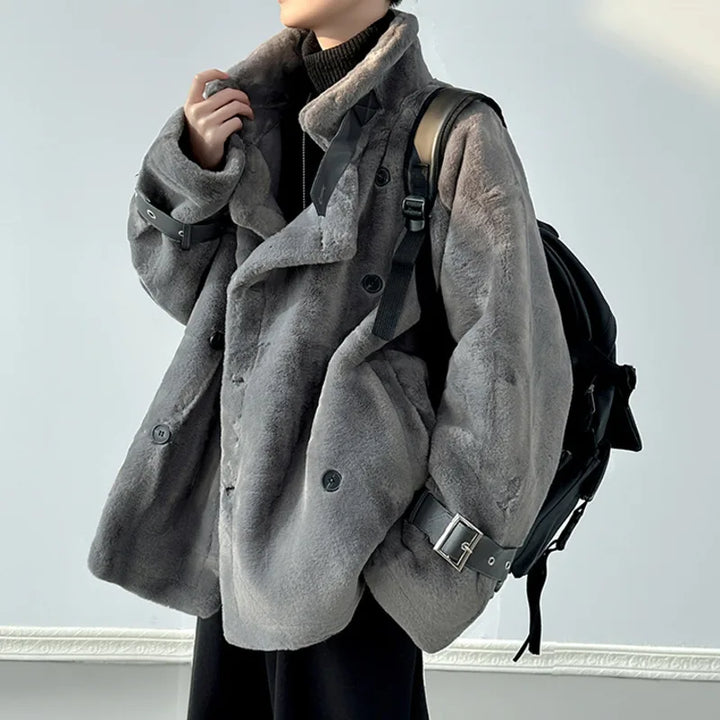 Milo Women's Trench Coat | Premium Lamb Wool, Double-Breasted Design