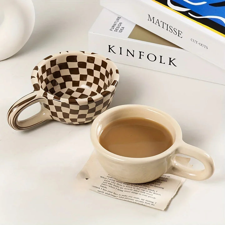 Cleo Vintage Ceramic Coffee Mug | Heat Resistant, 200ml Capacity
