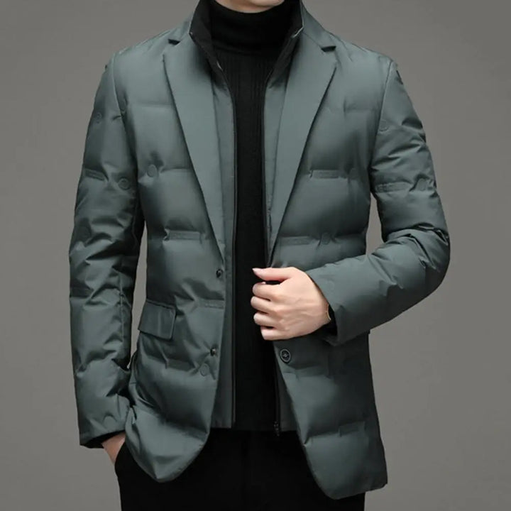Harrison Men's Suit Jacket | Quilted Poly-Blend, Tailored Fit