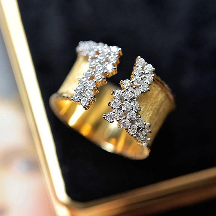 Rumi Women's Ring | Gold Finish with Cubic Zirconia