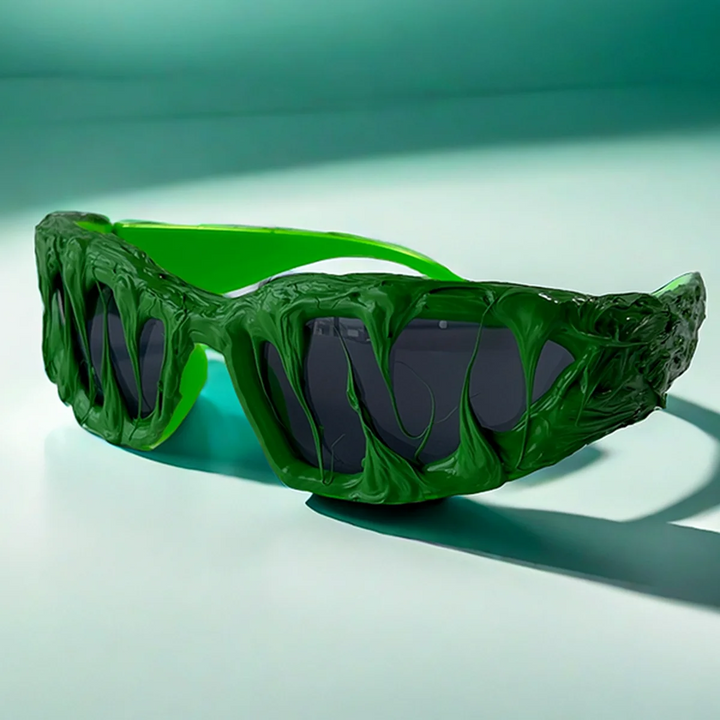 Iced Drip Unisex Sunglasses | Bold Punk-Vintage Style, Lightweight Oval Frames
