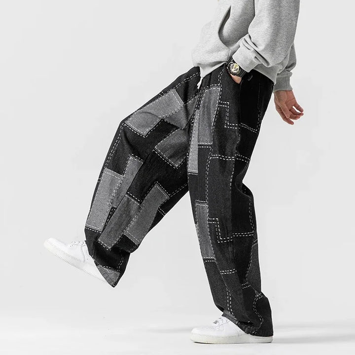 Carter Men's Patch Trousers | Easy-Care Fabric