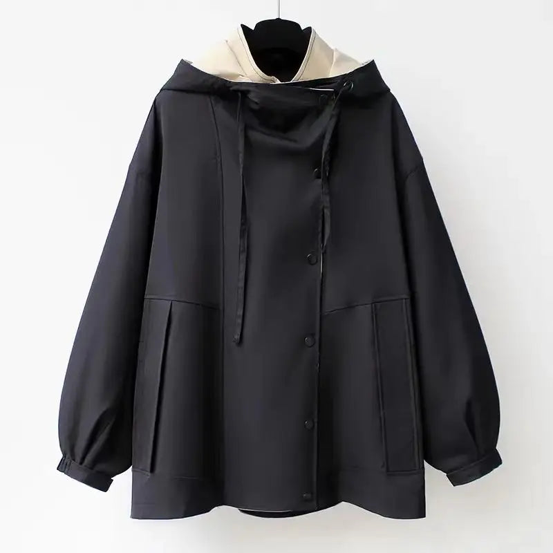 Sleek Women's Windbreaker Coat | Waterproof, Breathable Polyester Blend