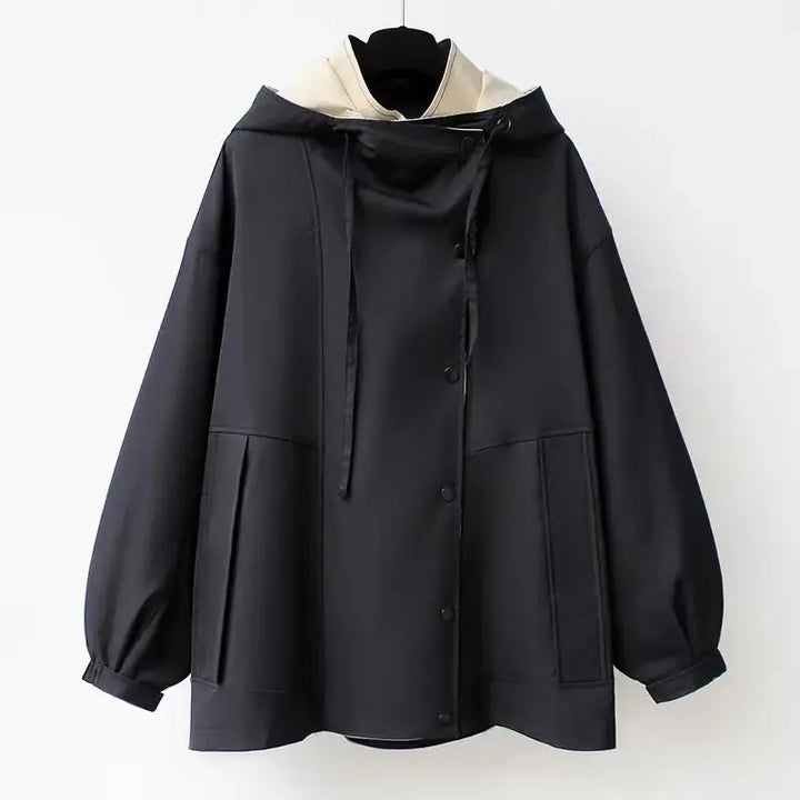 Sleek Women's Windbreaker Coat | Waterproof, Breathable Polyester Blend