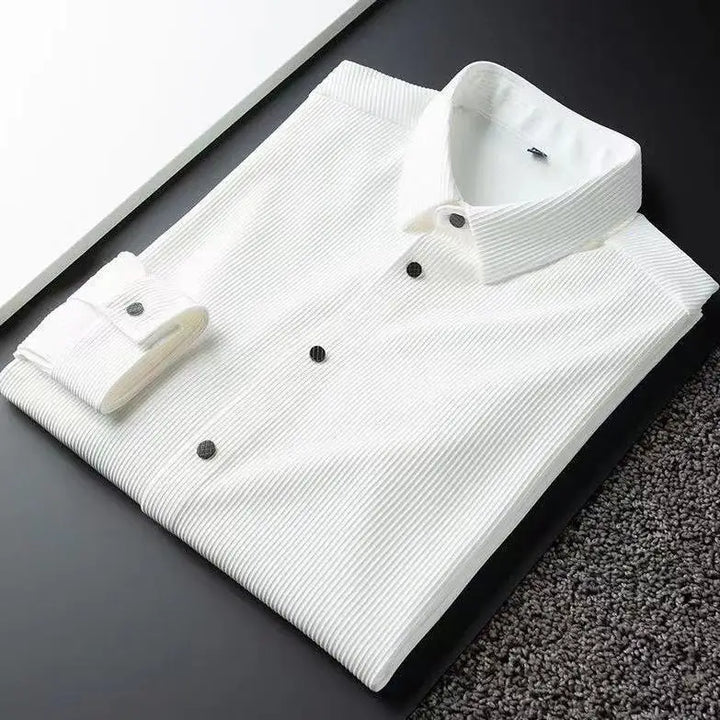 Landon Men's Anti-Wrinkle Shirt | Slim Fit, Vertical Stripes