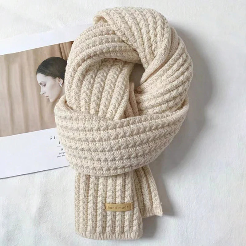 Lora Women's Scarf | Thick Knitted, Cozy Ribbed Design