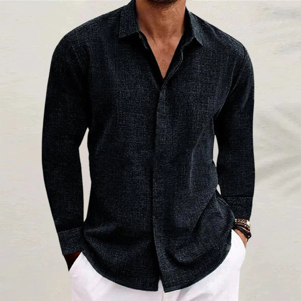 Eli Men's Linen Button Down Shirt | Breathable Fabric, Tailored Fit