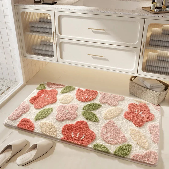 Natura Eco Plush Bath Mat | High-Density Microfiber, Non-Slip, Quick-Drying