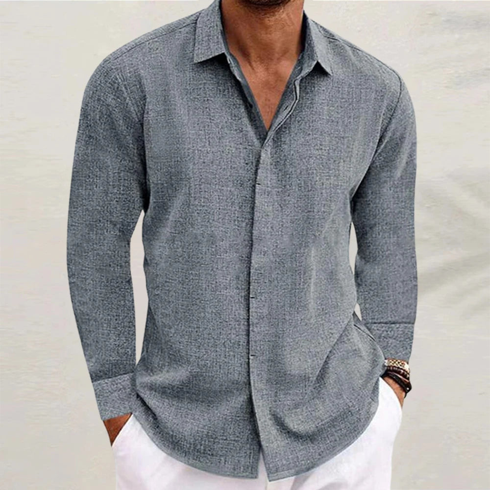 Eli Men's Linen Button Down Shirt | Breathable Fabric, Tailored Fit