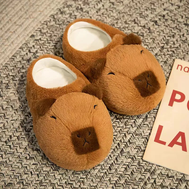 Coco Women's Slippers | Soft Cotton, Non-Slip Capybara Design