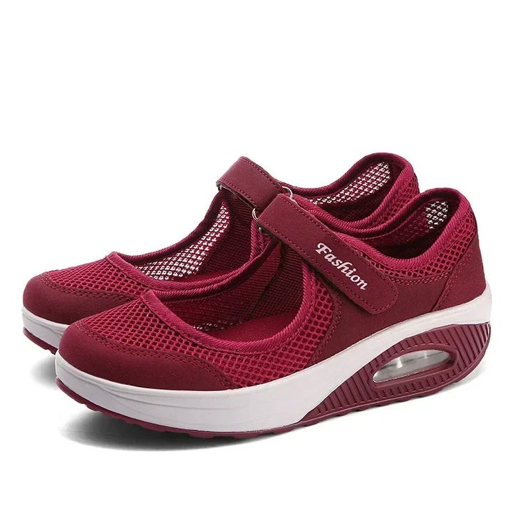 Women's Light Fashion Breathable Mesh Wedge Heels Shoes Casual Outdoor Sports Running Designer Sneakers