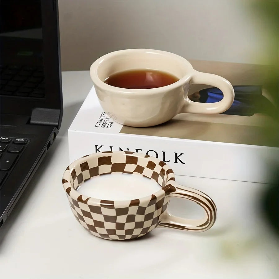 Cleo Vintage Ceramic Coffee Mug | Heat Resistant, 200ml Capacity