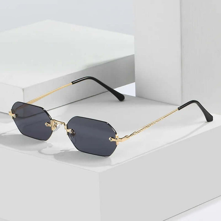 Vogue Unisex Square Sunglasses | Rimless Frame, Vintage-Inspired Design