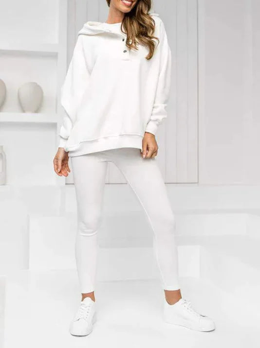 Women's 3 Piece Sports & Leisure Set | Hooded Sweatshirt, Thickened Slim Fit Vest & Pants Streetwear Suit