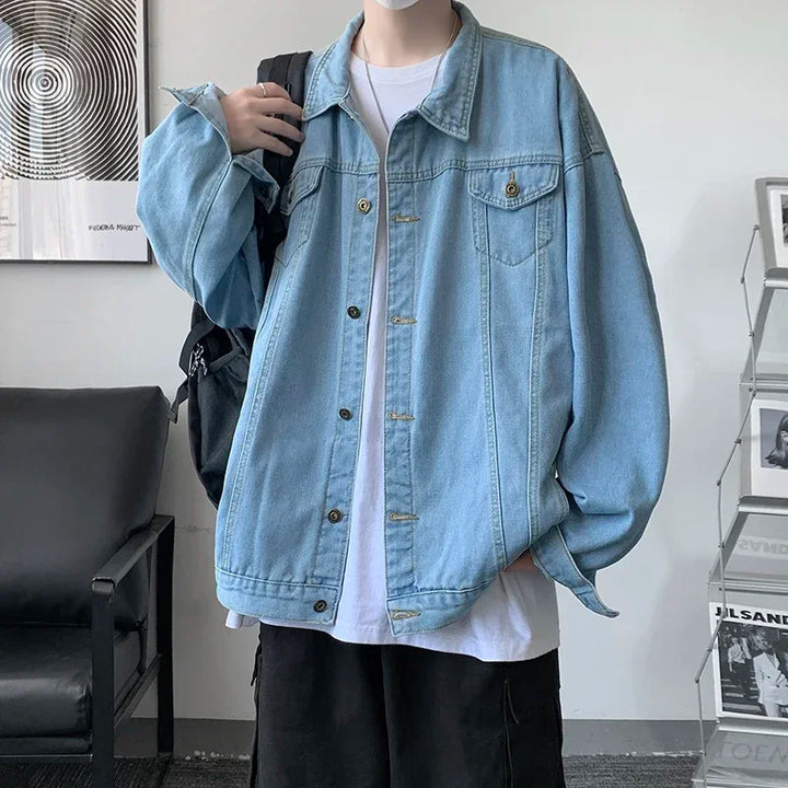 Dare Women's Oversized Denim Jacket | Rainbow Gradient, Unisex Streetwear