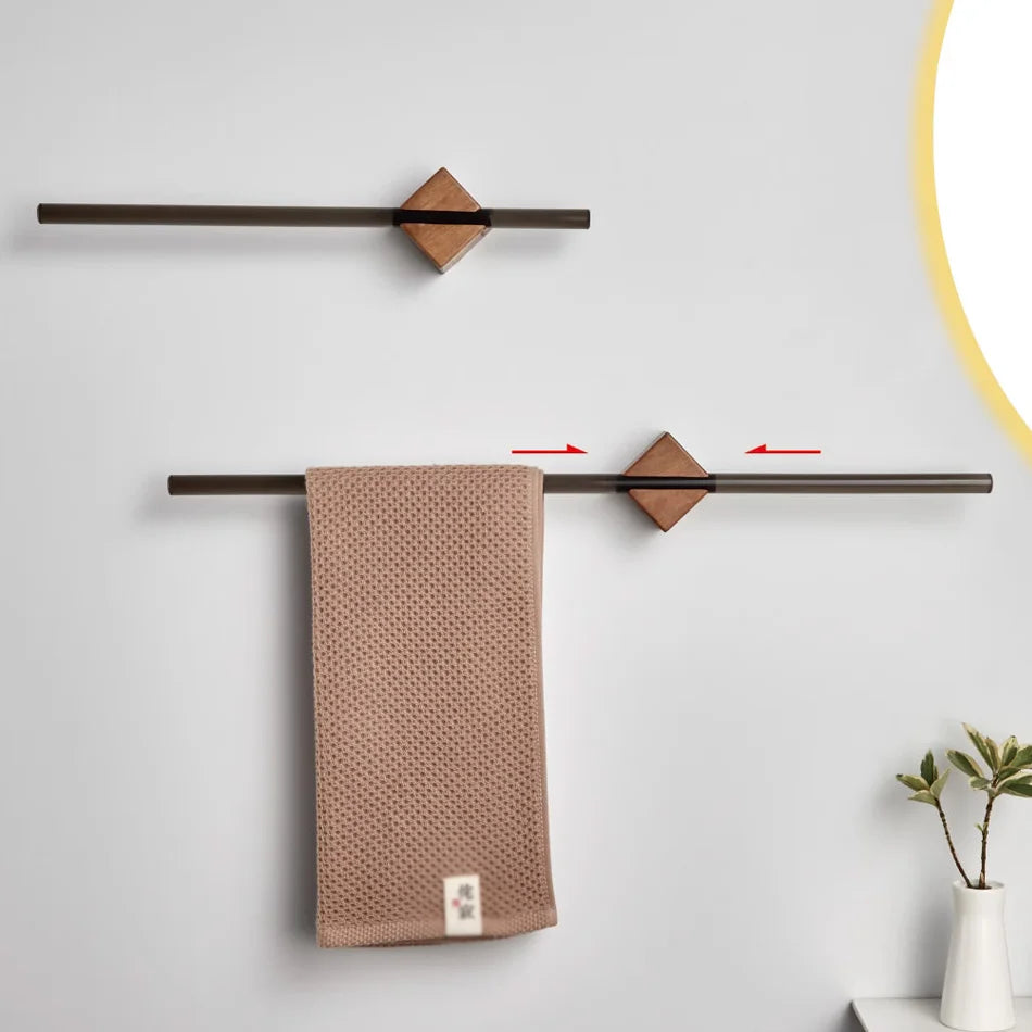 Woodsman Towel Bar | Natural Wood Finish