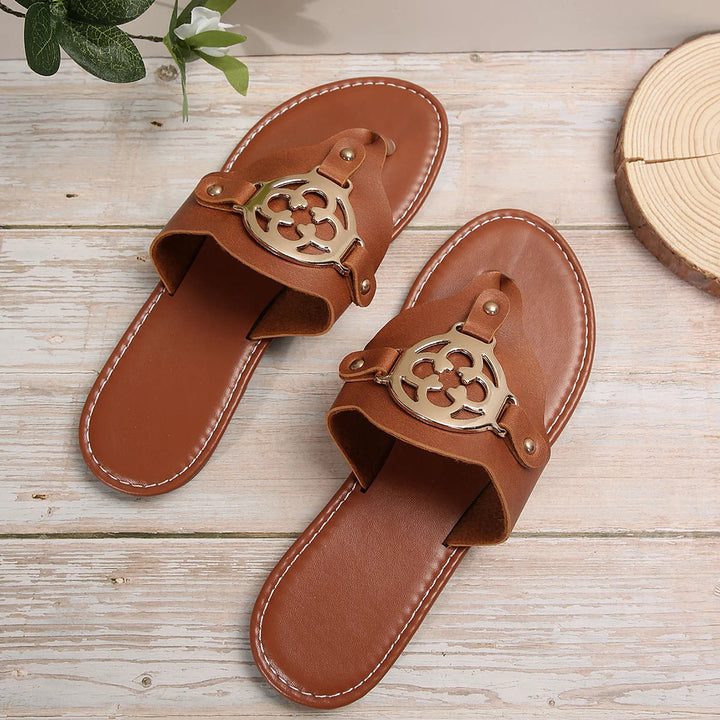 Vera Vintage Slides | Durable Rubber, Slip-On Design