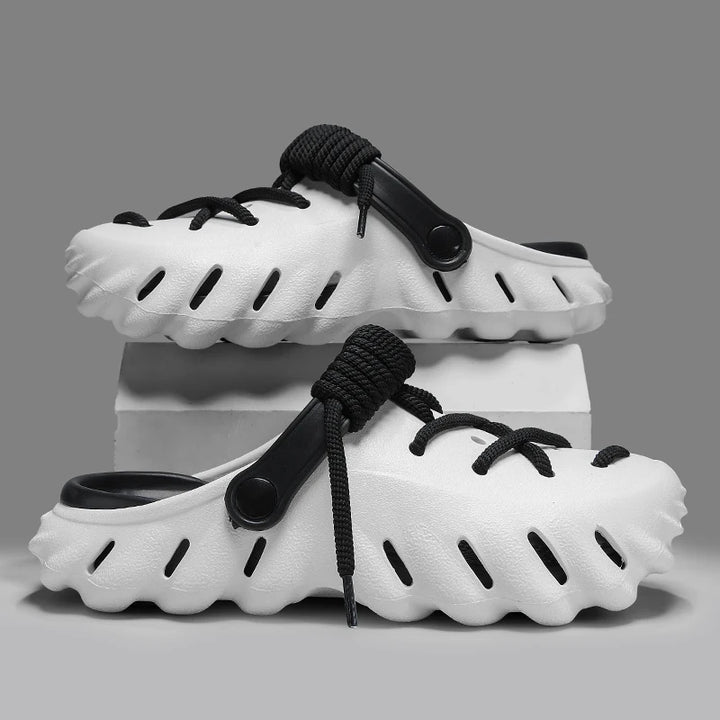 Brevon Women's Clogs | Customizable Laced Design, Lightweight Foam