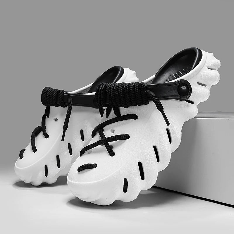 Brevon Women's Clogs | Customizable Laced Design, Lightweight Foam