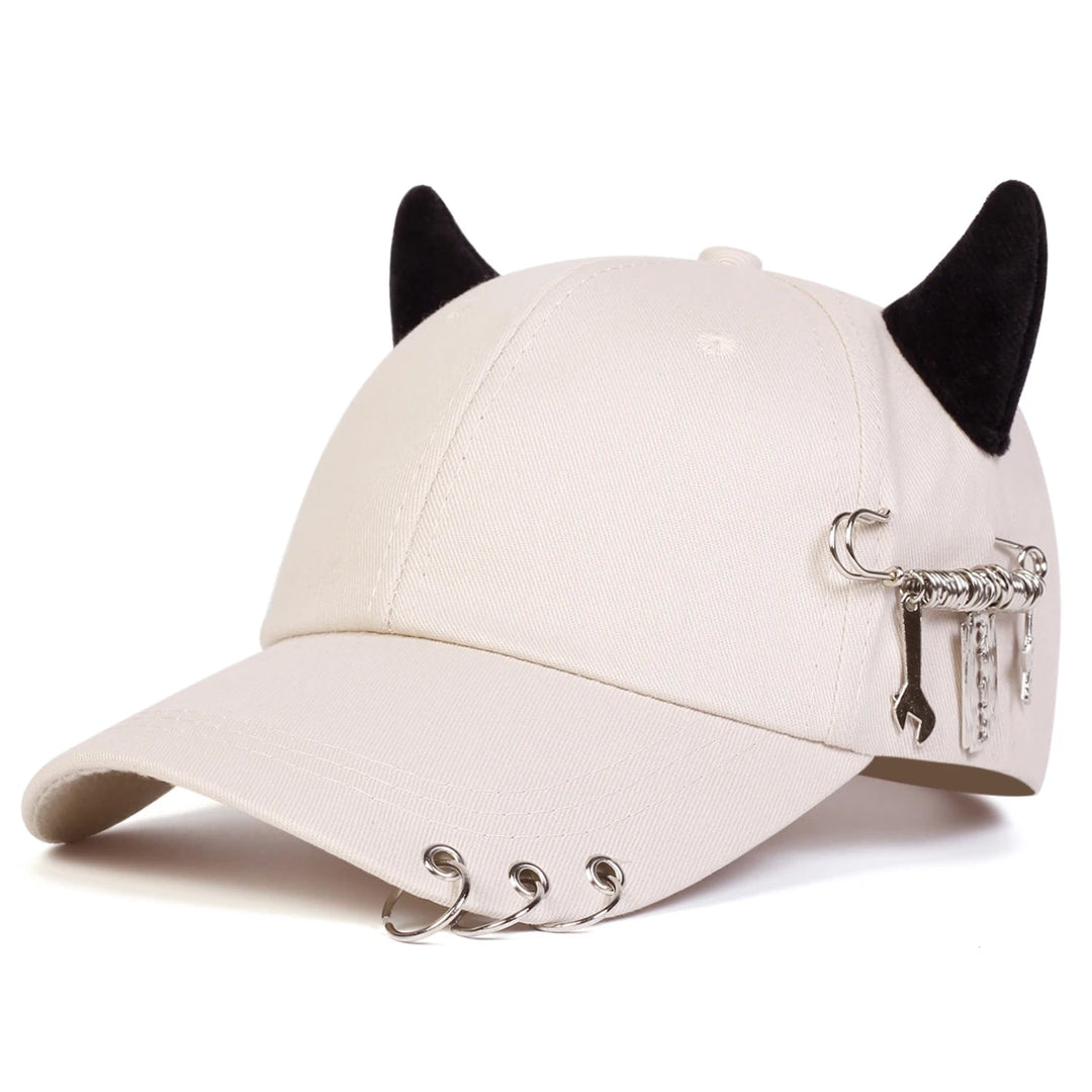 Rogue Women's Cap | Playful Horn Design, Breathable Cotton